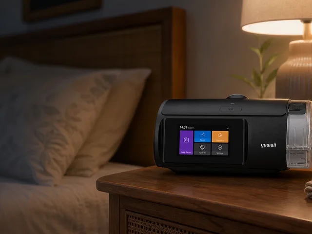 Yuwell 680B CPAP machine on a bedside table